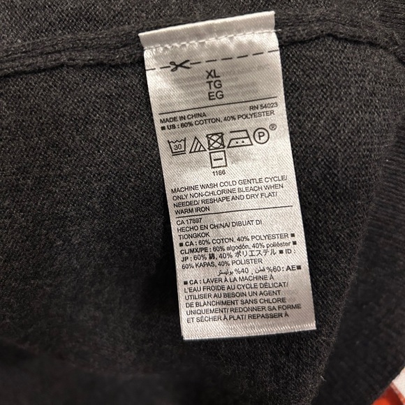 Old Navy Charcoal Gray V-Neck Sweater - Picture 9 of 15